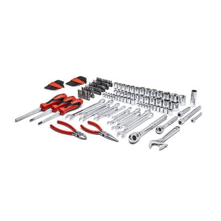 WELLER Crescent 1/4 and 3/8 in. drive Metric and SAE 6 Point Professional Mechanic's Tool Set 150 pc CTK150